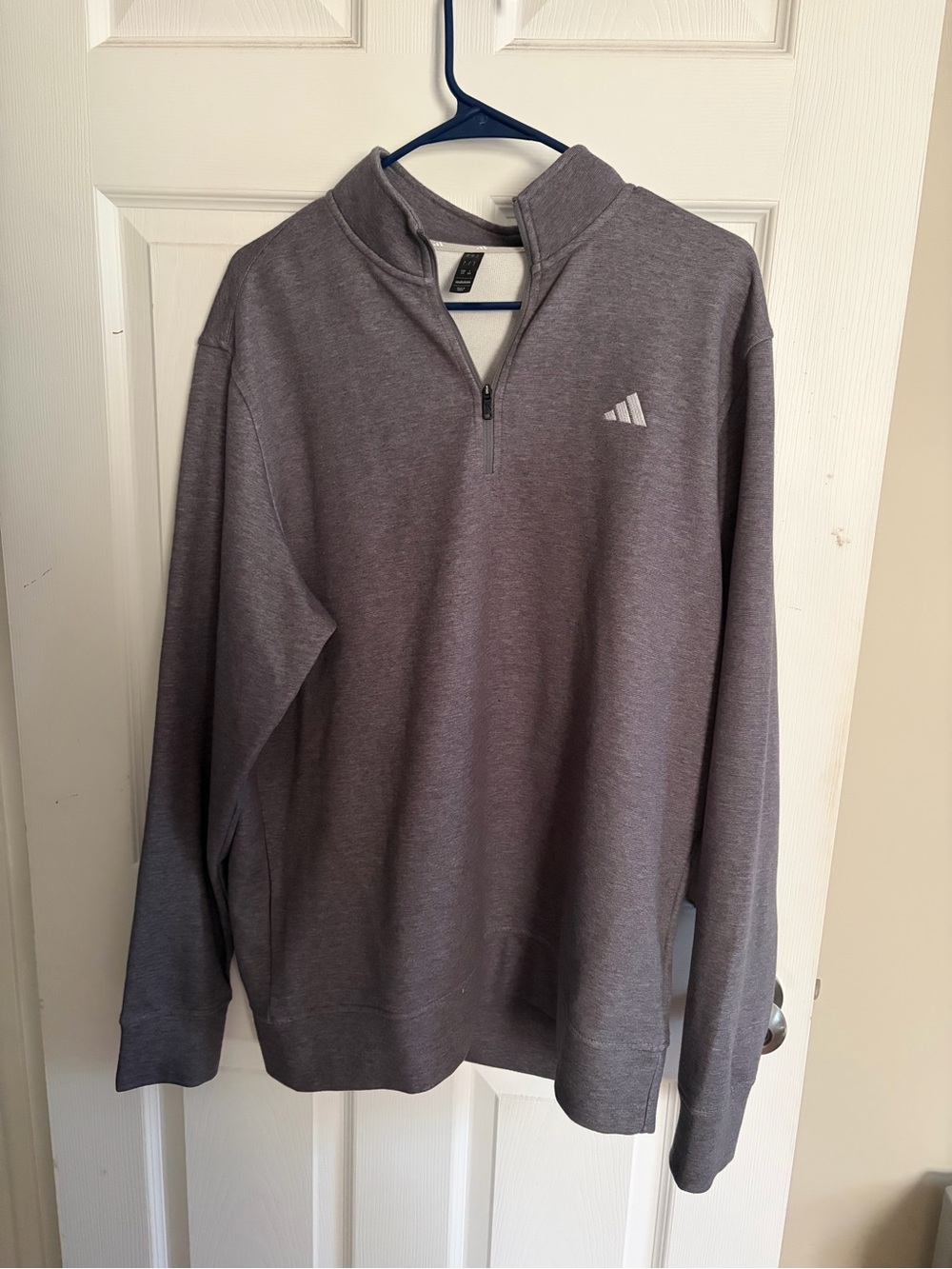 adidas Men’s Heather Gray Half-Zip Pullover